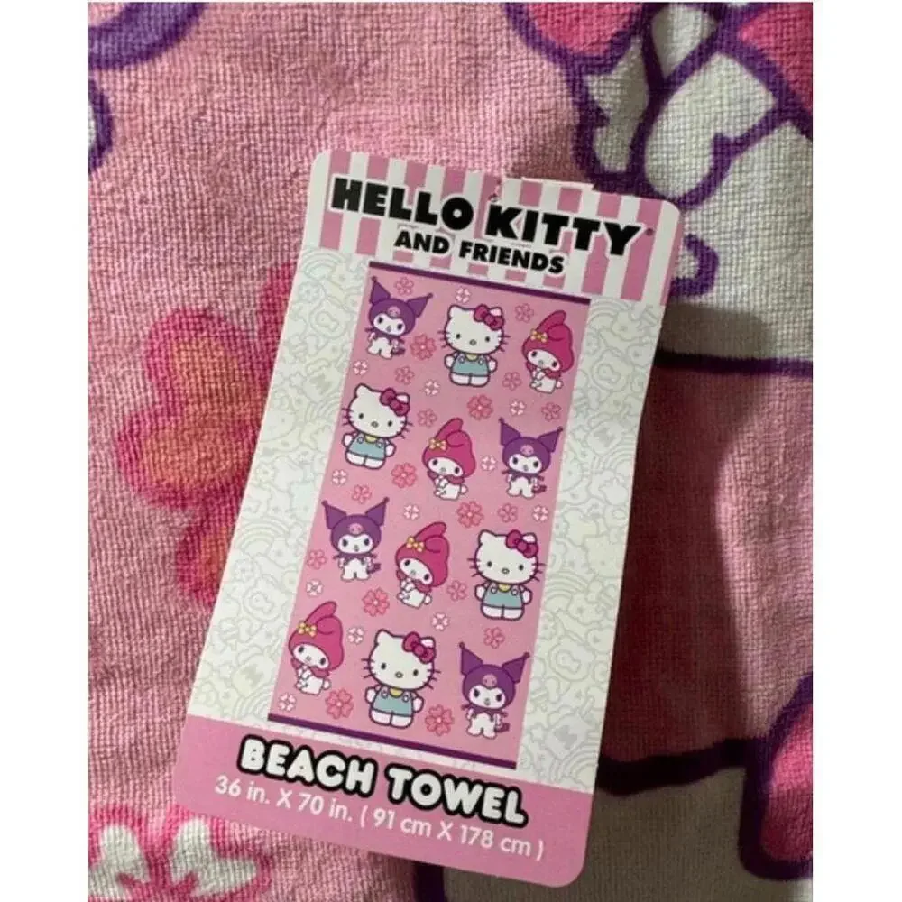 NWT Hello Kitty & Sanrio Friends Beach Towel